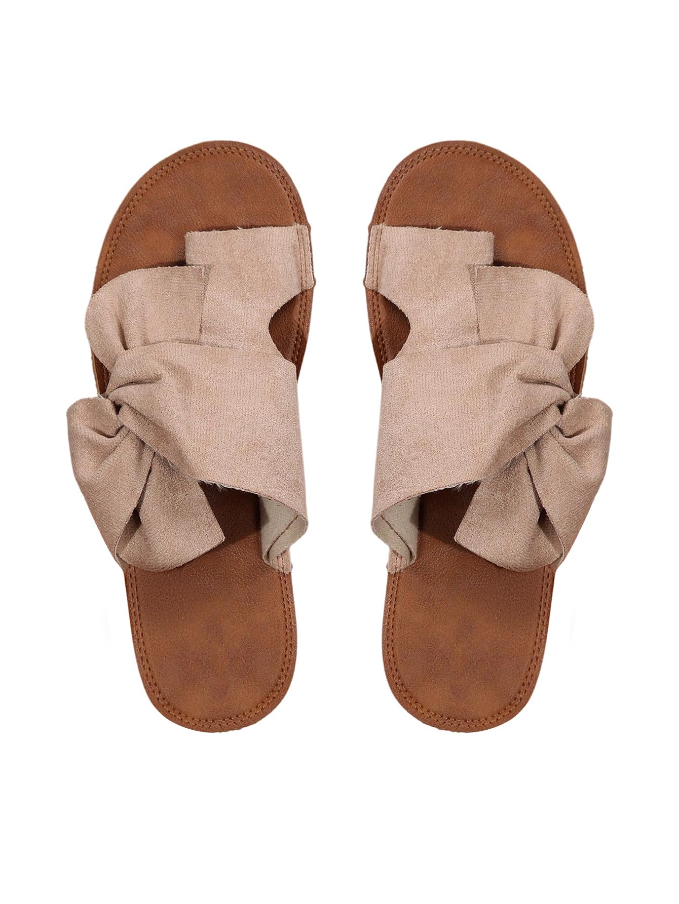 GORGLITTER Women's Rainbow Dressy Flat Sandals Trendy 2026 Vacation Beach Open Toe Thong Sandals Summer Slides