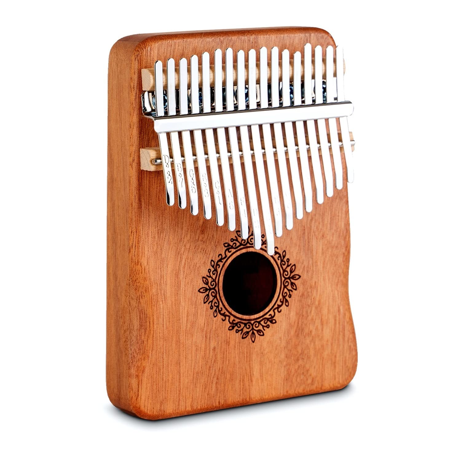 Kalimba 17 Tasten Holz Musikinstrument für Anfänger Kinder Erwachsene