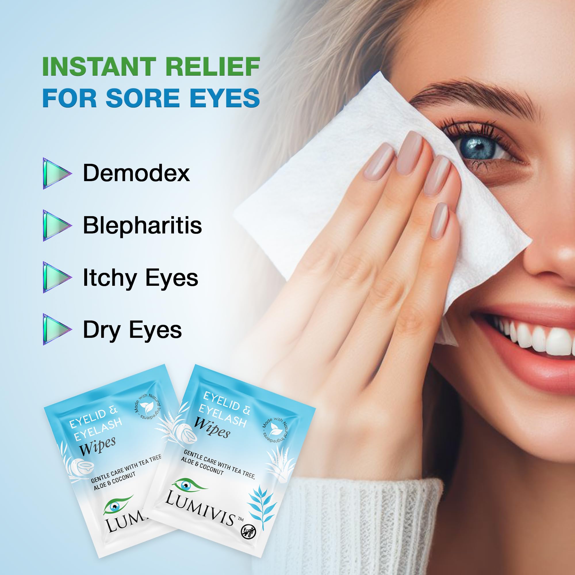 Eyelid Wipes – Gentle Daily Eye Hygiene and Makeup Removal