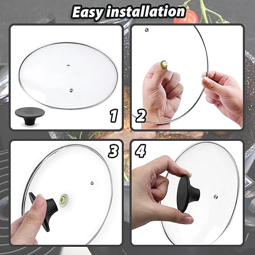 Miniatura 4 de 4 pomos de repuesto para horno holandés de acero inoxidable para horno holandés Le Creuset, Aldi, Lodge y otros hornos holandeses esmaltados, color