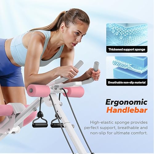 Miniatura 6 de MERACH Máquina de abdominales, equipo de entrenamiento abdominal, máquina de entrenamiento abdominal ajustable para entrenamiento de abdominales en