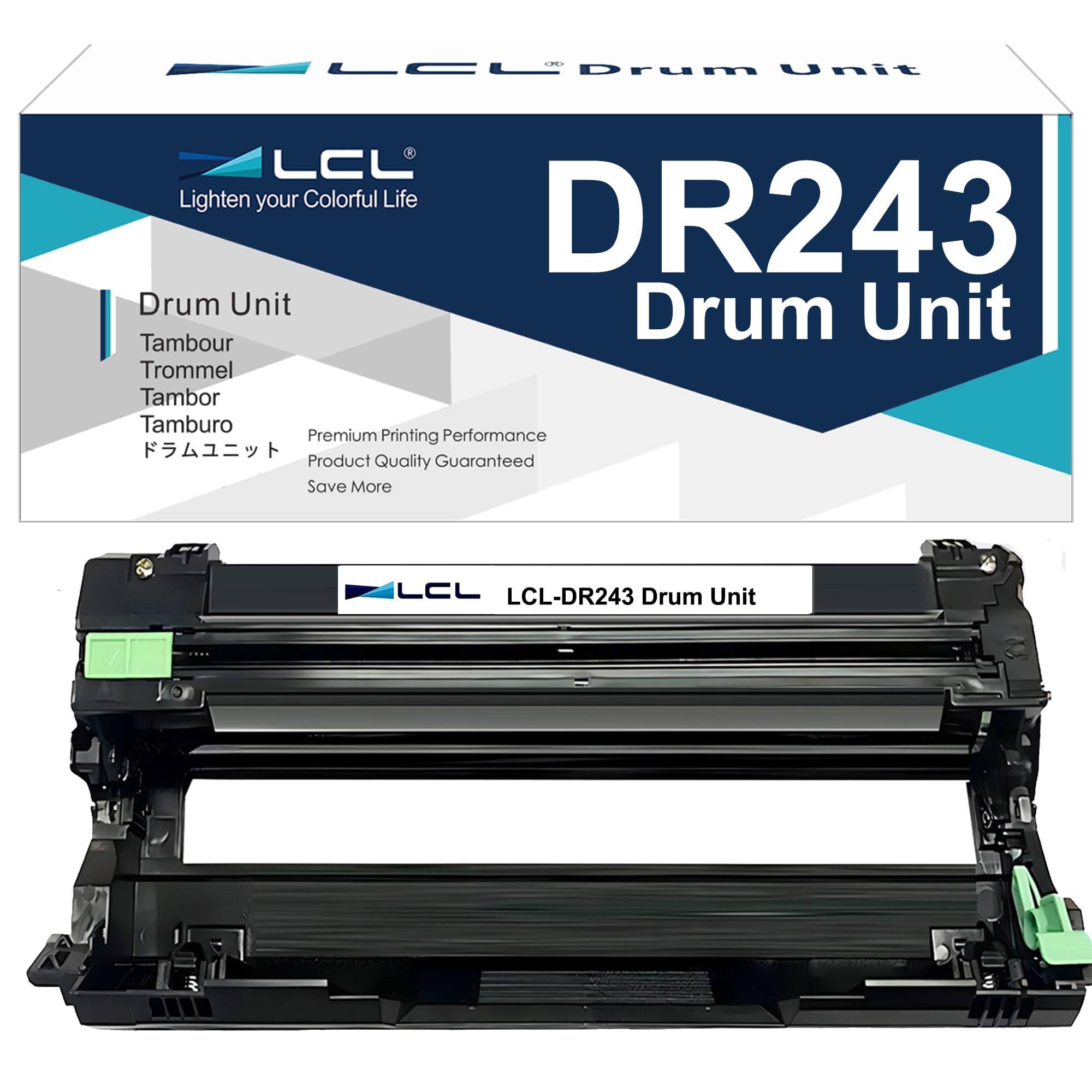LCL Compatible Tambor DR-243 DR243 DR243CL DR-243CL Reemplazo para Brother HL-L3210CW HL-L3230CDW HL-L3270CDW MFC-L3710CDW MFC-L3750CDW MFC-L3770CDW para Negro o Cian o Magenta o Amarillo (1 Paquete)