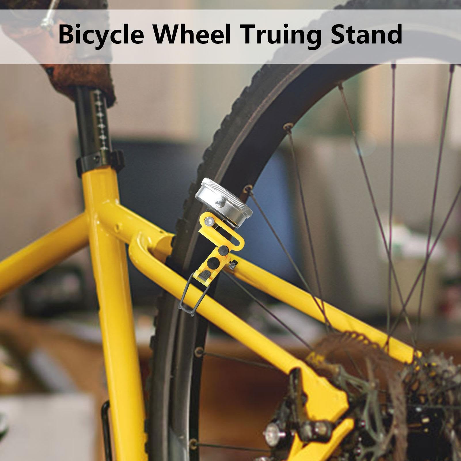 Jauge pour vélo - Support de centrage de roue de vélo - Outil de réglage des rayons de vélo - Outils de réglage de réparation de vélo - Accessoires de vélo pour la plupart des cadres de vélo