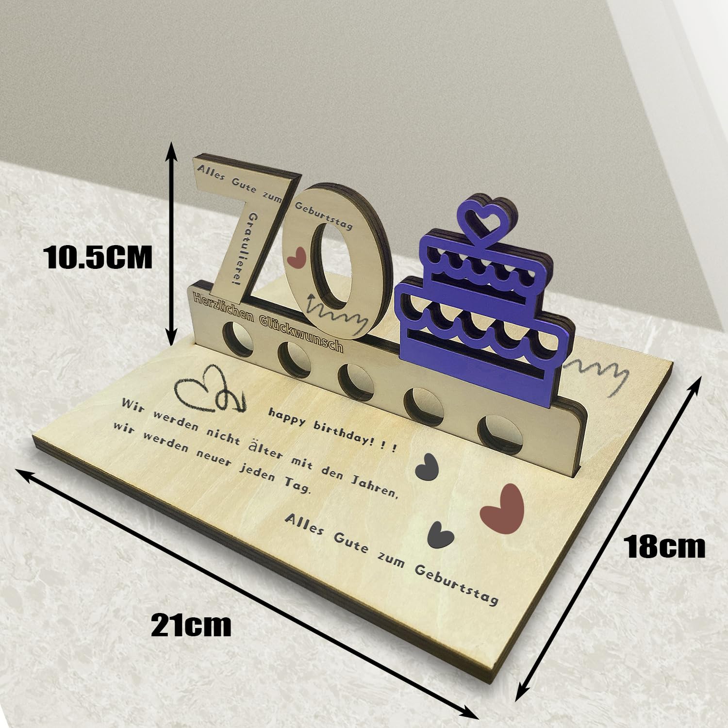Regalo per il 18° compleanno, regalo in denaro, in legno, regalo per il 18° compleanno, idea regalo per compleanno, per amici, familiari, regali creativi in denaro per l'anniversario (18