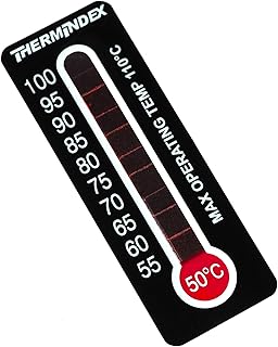 50 to 100 Degrees Celsius Temperature Sensitive Sticker - Industrial Operating Food & Beverage Applications Thermometer Strip Label Self Adhesive Decal Tag
