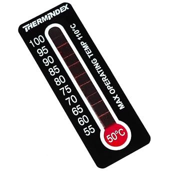 50 to 100 Degrees Celsius Temperature Sensitive Sticker - Industrial Operating Food & Beverage Applications Thermometer Strip Label Self Adhesive Decal Tag