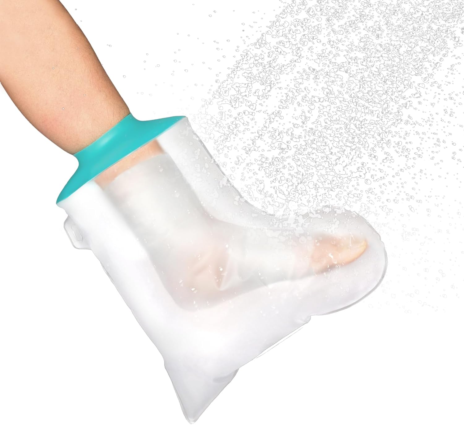 Waterproof Foot Cast Cover for Showering, Silicone Foot Shower Protector, Soft Comfortable Watertight Protection to Ankle Cast, Toe Bunion Post Surgery