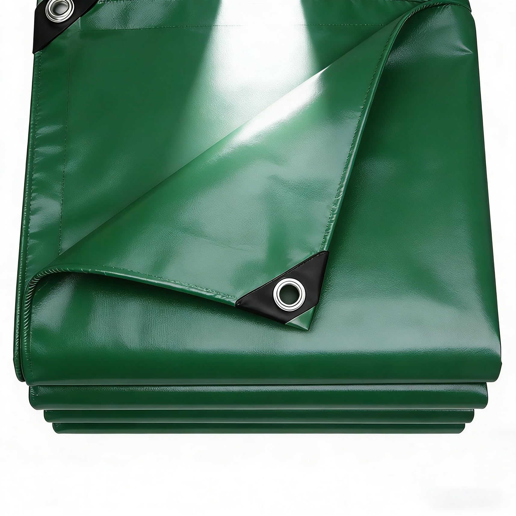Lonas impermeables exterior 140x170 cm de PVC verde con ojales para leña