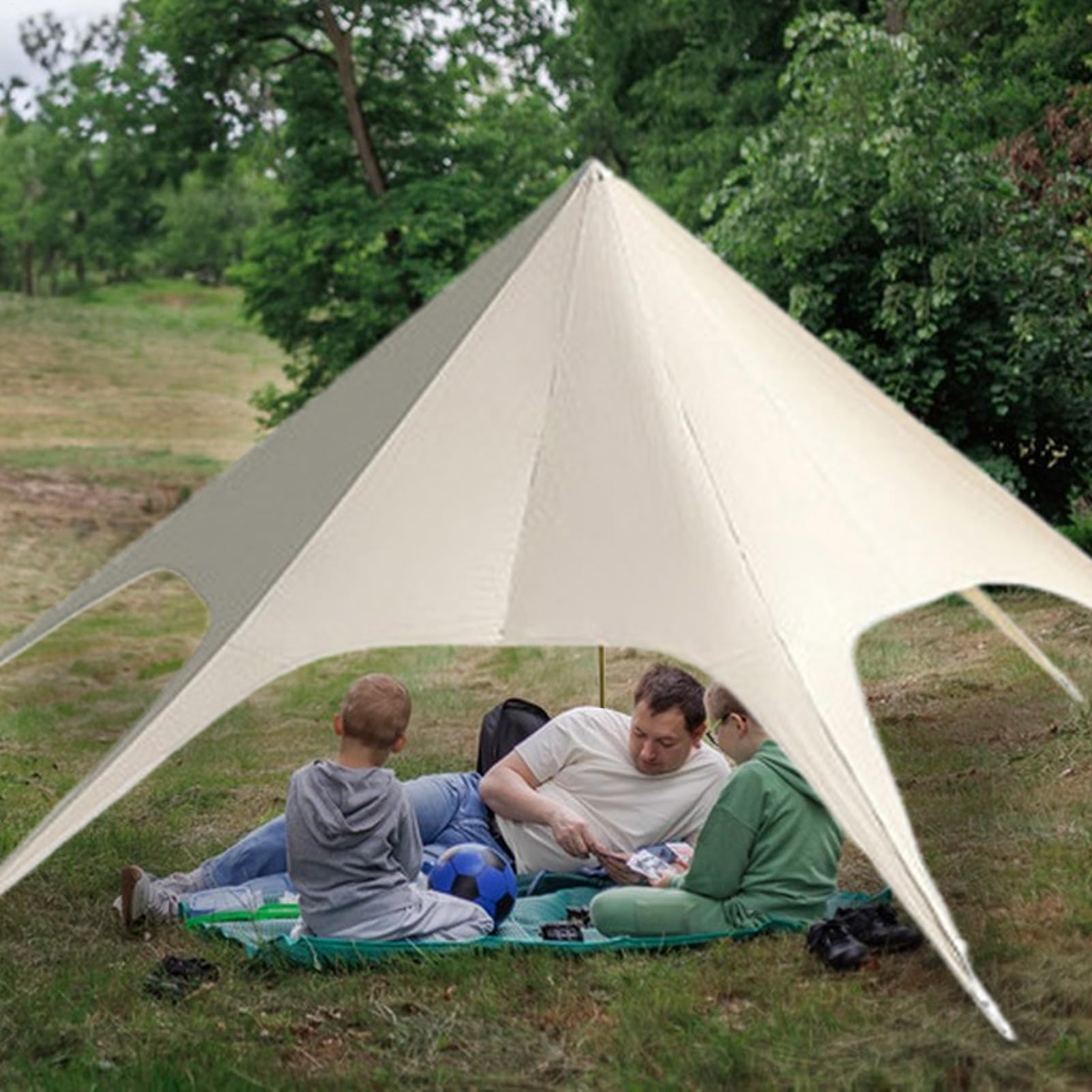 Toldo de Camping Refugios para Senderismo con Protección UV para Sombra | Resistentes al Rasgado para Actividades al Aire Libre como Mochilero Pesca Viajes Picnic