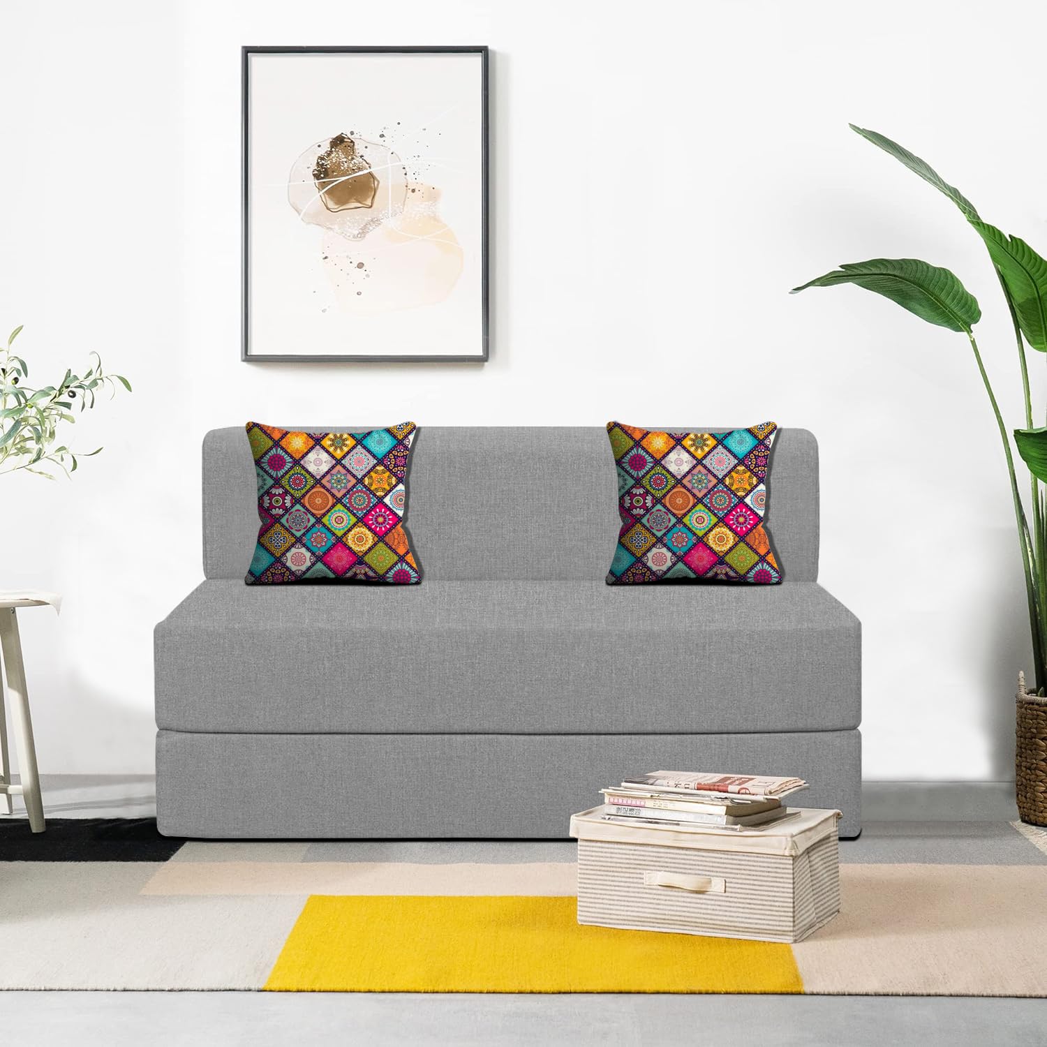 Urban Decor Sofa | 2 Seater - 4x6 Feet |Sofa Cum Bed Jute Fabric Folding Sofa Cum Bed with Washable Cover Perfect for Guests | Color Grey (B0DDTH93S6) Amazon Price History, Amazon Price Tracker