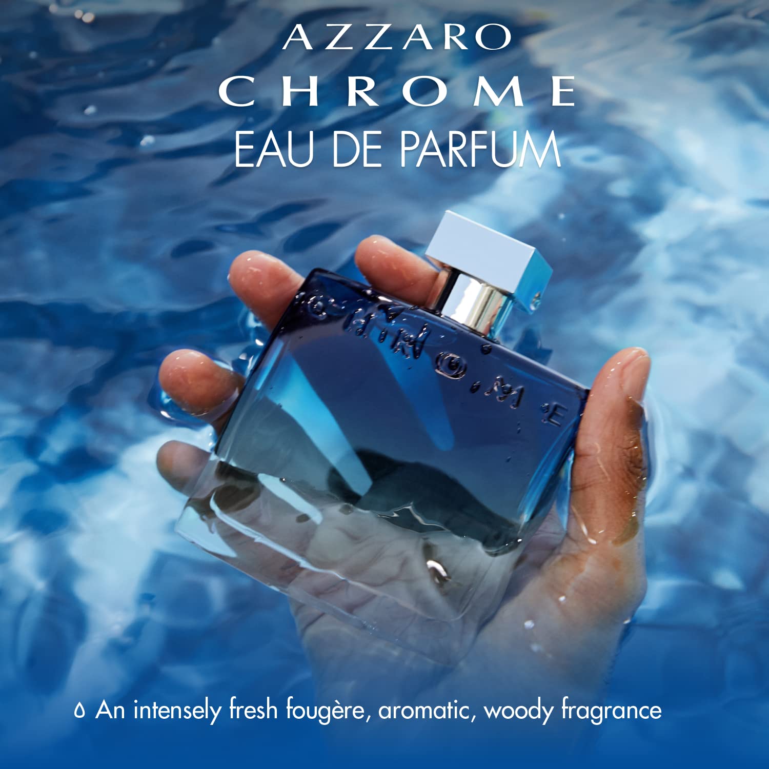 Azzaro Chrome Eau de Parfum - Fresh & Intense Mens Cologne - Father's Day Gift - Fougère, Aromatic & Woody Summer Fragrance - Lasting Wear - Luxury Perfumes for Men