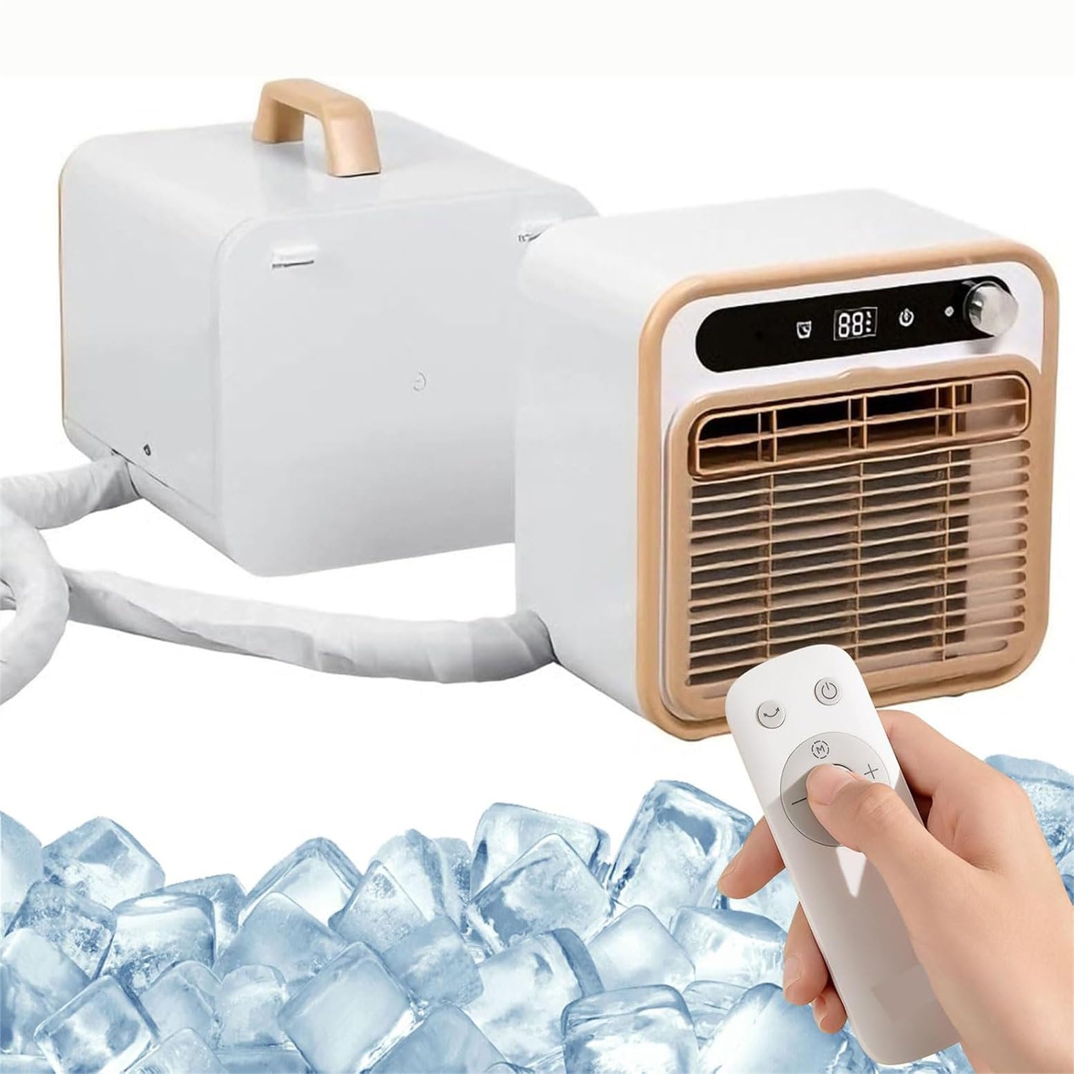 Aire Acondicionado Portátil Split, Unidad de Enfriamiento Inteligente de 5000 BTU Incluye Wi-Fi y Control Remoto, Temporizador de 12 Horas, Flujo de Aire de 130 m3/h, para el Hogar, la Oficina y el