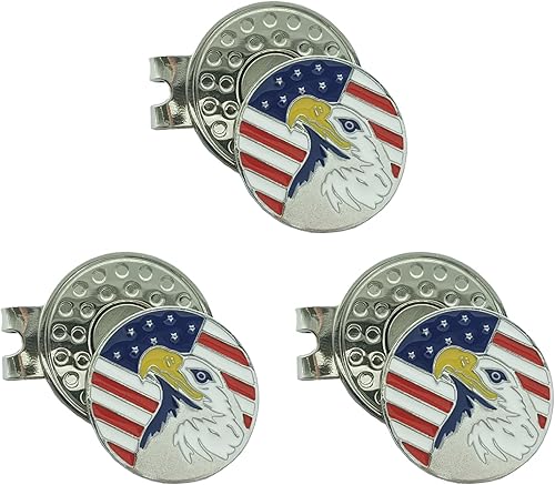 Marcadores de pelota de golf con clips para sombreros, juegos de valor para hombres, mujeres, golfistas, extraíbles que se fijan fácilmente a la