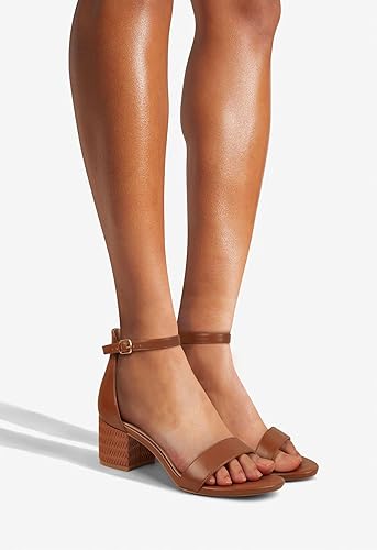 Miniatura 4 de PARTY Sandalias de tacón grueso con correa de tobillo y puntera abierta para mujer