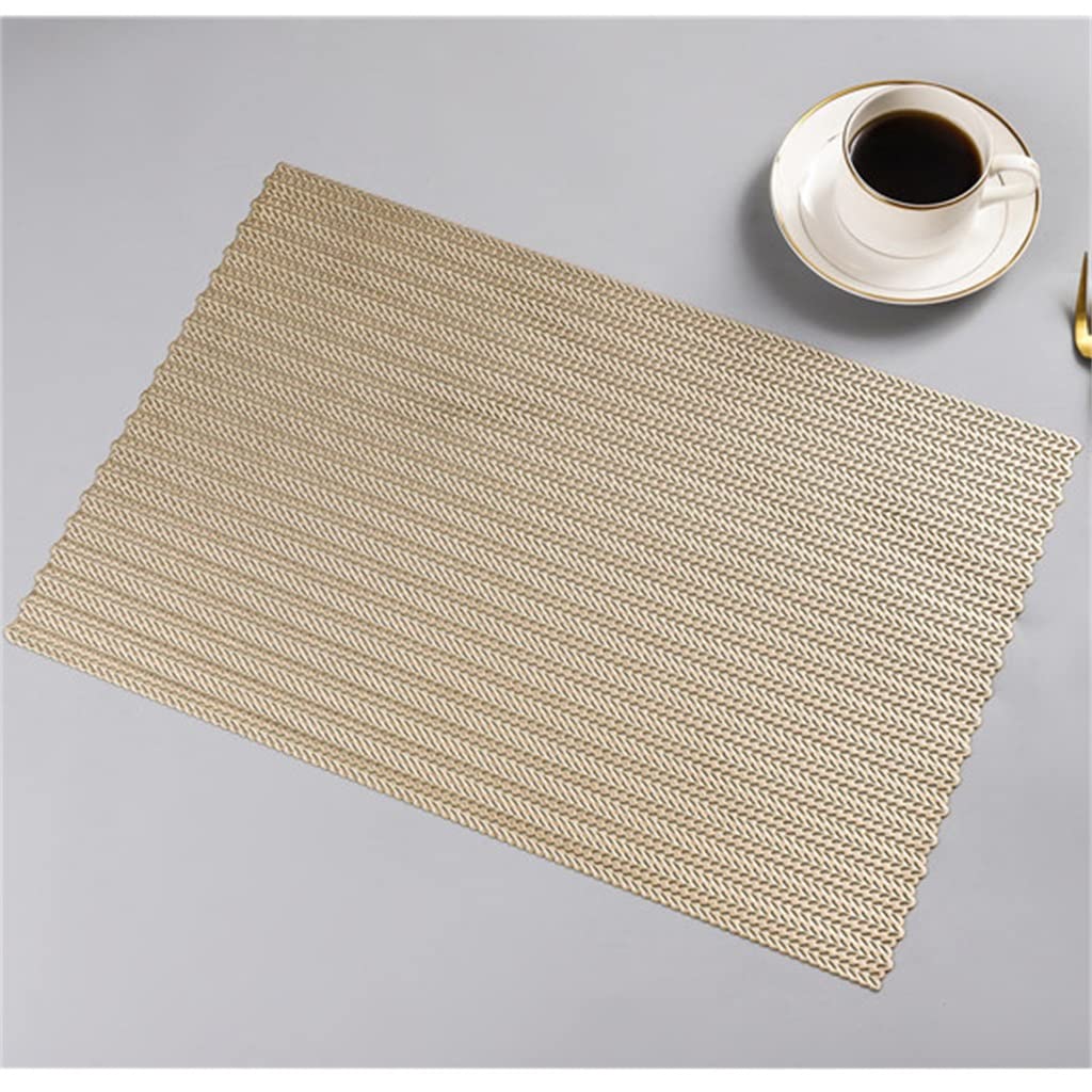 Décoration de Table, Sets de Table, Set de Table rectangulaire à Rayures pour la Cuisine et la Salle à Manger, Bol, Assiette