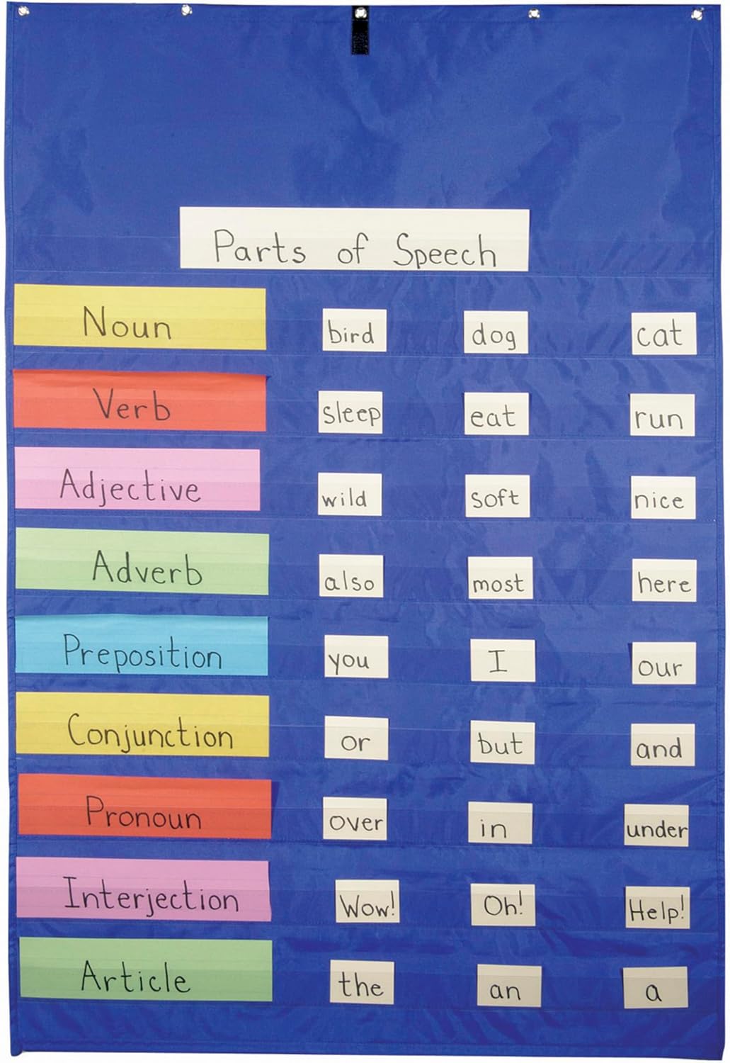 School Smart Original Pocket Chart with 10 Pockets, 50 x 34 Inches