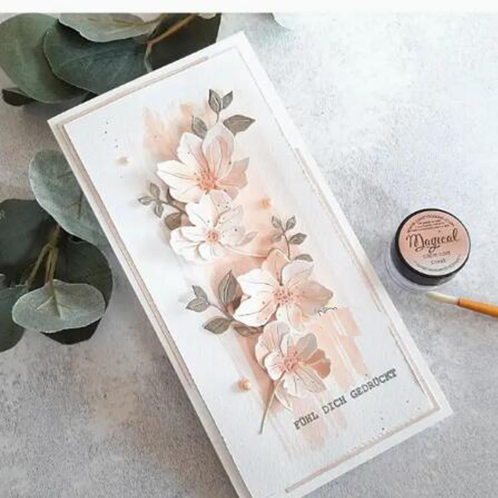 Yeyert 10x Weihnachts-Stanzformen Metall - Blumenrahmen Schablonen 12,1x17cm