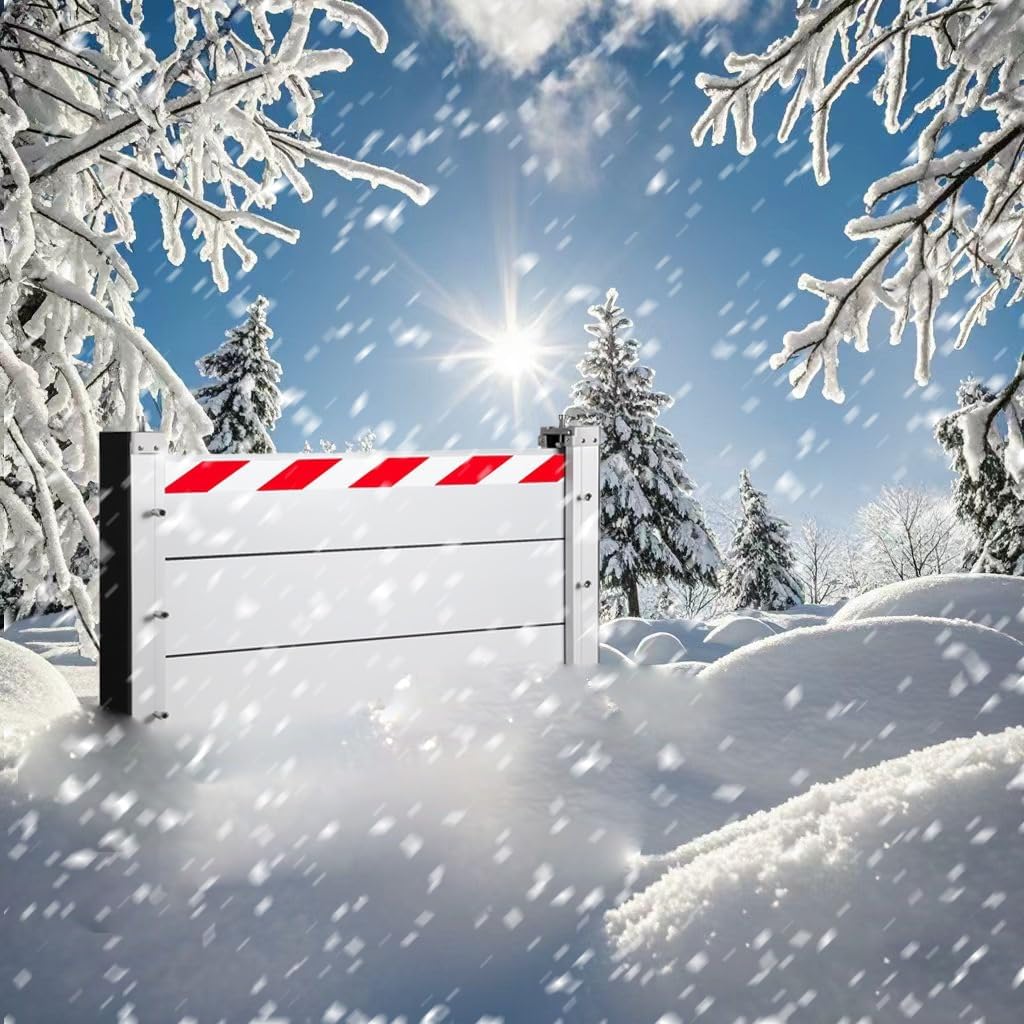 Aluminum Alloy Flood Barrier 91-100cm Heavy Rain Resistant Flooding Protection Prevention Board Garage Door Reusable Water Retaining Plate(Exterior,92x80cm)