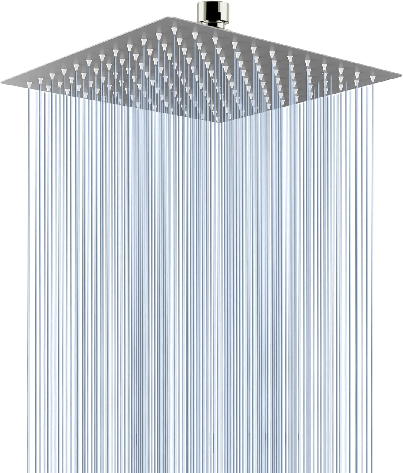 Voolan Rain Shower head, High Pressure Shower Head Made of 304 Stainless Steel, Relaxed Shower Experience Even at Low Water Flow and Pressure (10" Brushed Nickel)