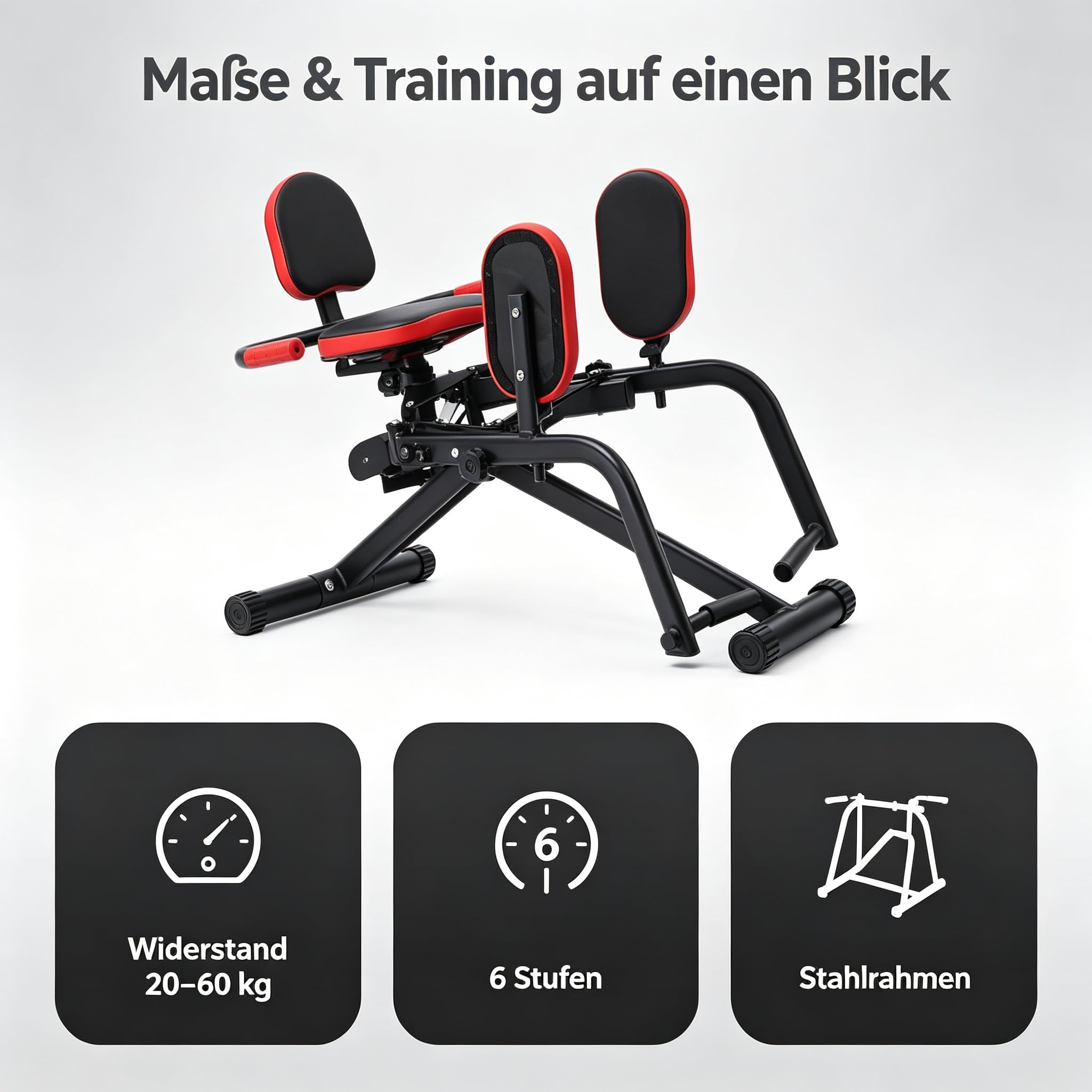 Hüftabduktor Maschine 2-in-1 verstellbar 6 Widerstände für Zuhause