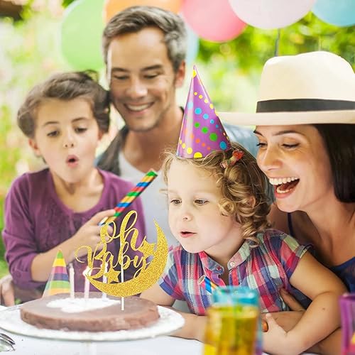 Miniatura 7 de Oh Baby Cake Topper – Suministros de decoración de pastel de fiesta de cumpleaños de bebé de alta calidad, para baby shower, fiesta de revelación de