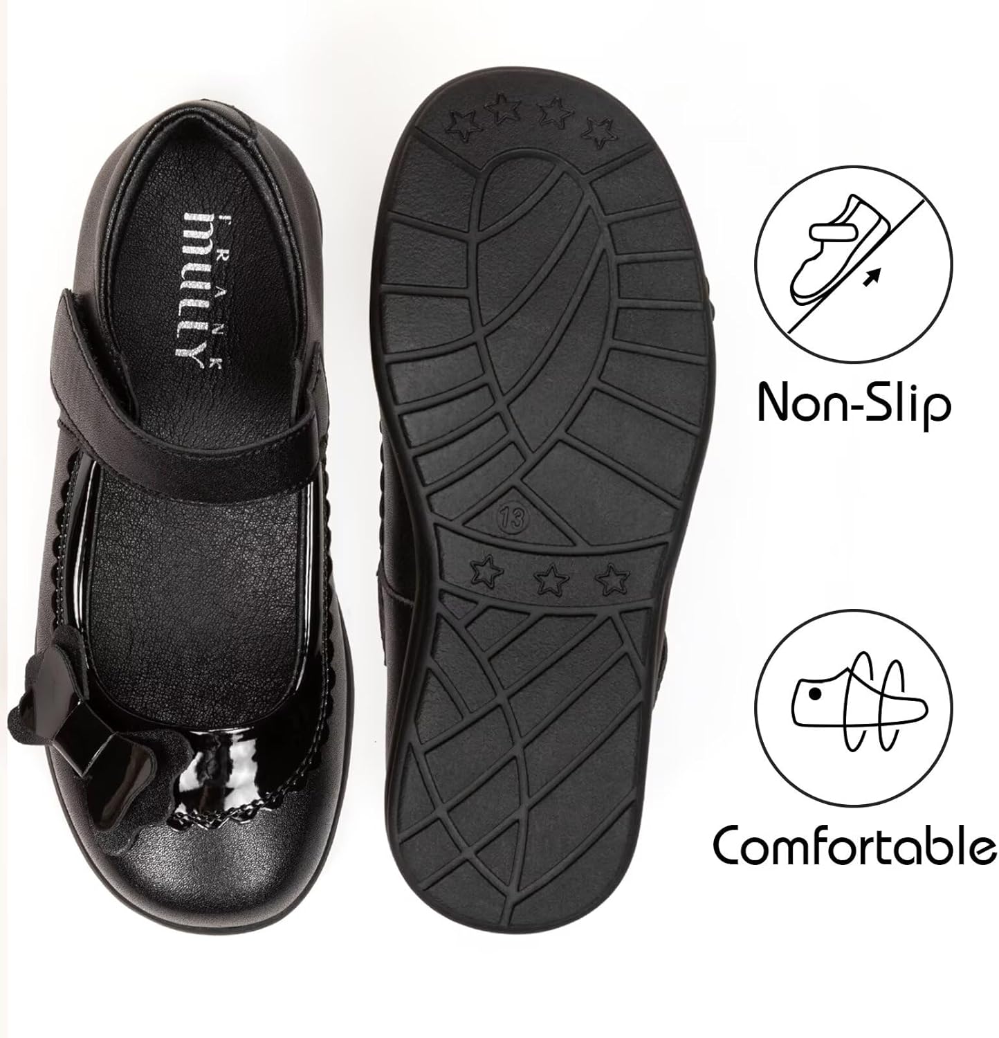 Frank Mully Girls Mary Jane Dress Shoes Slip on Girls Ballet Flat Shoes with Bow for Toddler/Little Kid/Big Kid - Image 6