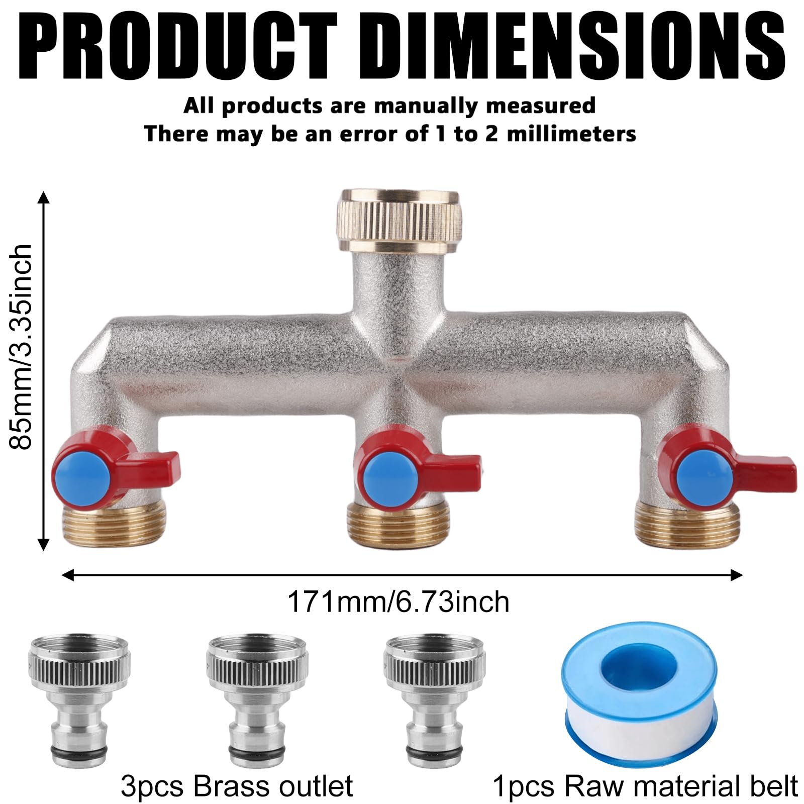 2-weg waterverdeler 3/4'' of 1'' - Tuinmachineconcurrent