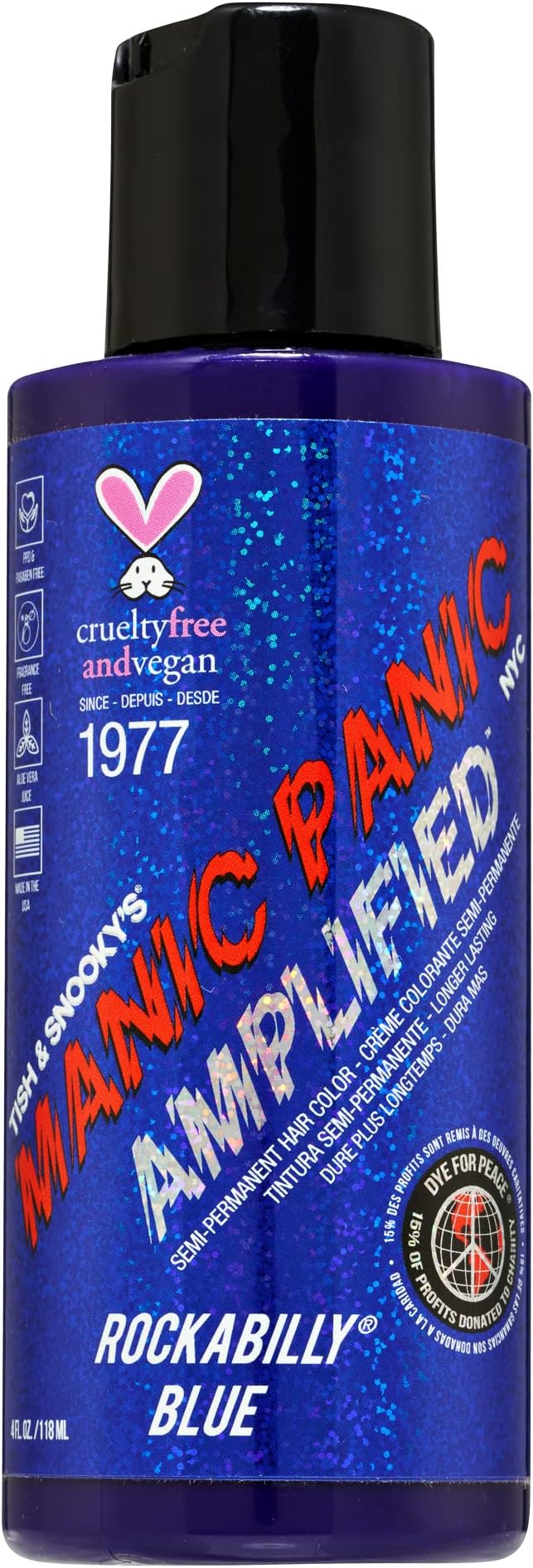 Manic Panic Amplified Semi Permanent Hair Colour - ROCKABILLY BLUE, 118 ml