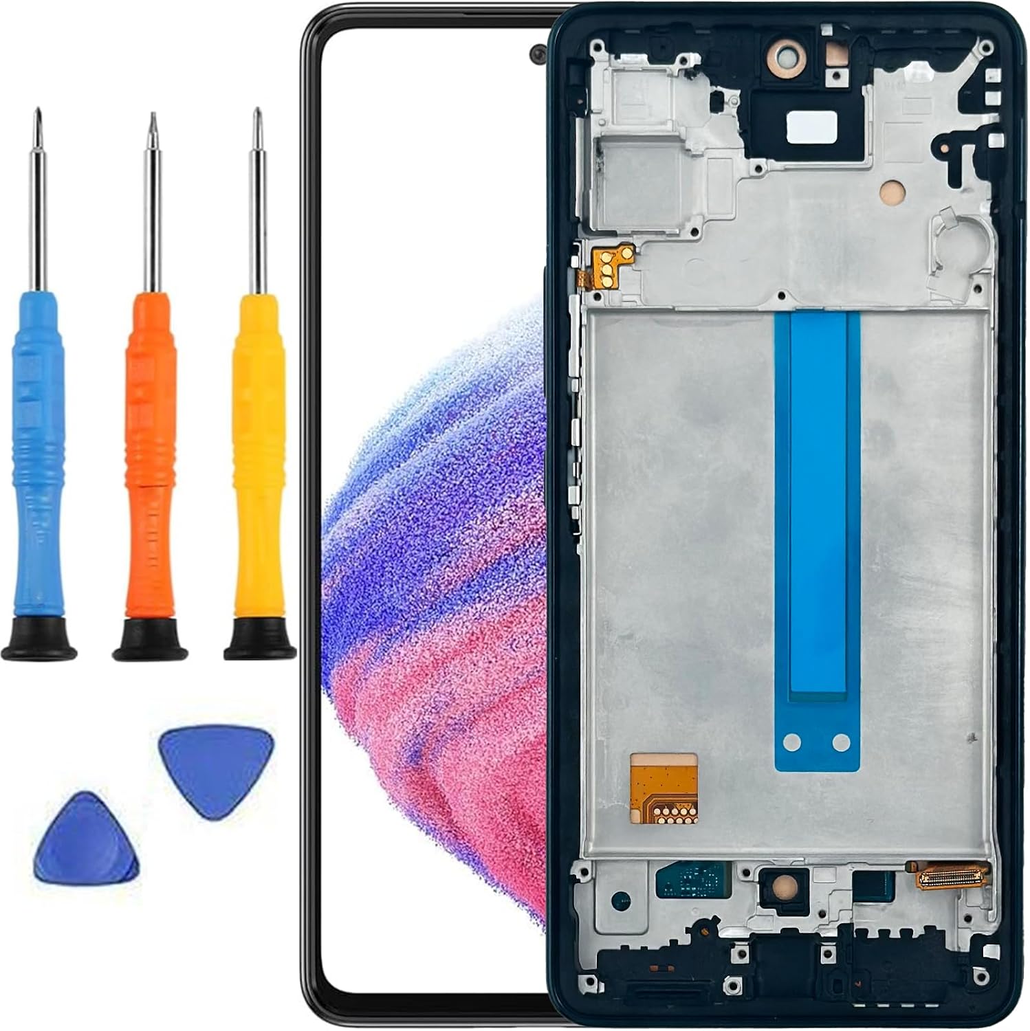 for Samsung Galaxy A53 Screen Replacement for Samsung A53 5G Screen Replacement with Frame SM-A536U A536 A536W A536B A5360 A536E LCD Display digitizer Touch Screen Black 6.5 Inch