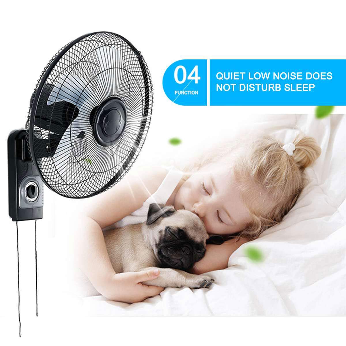 Ventilatore a Parete oscillante, Ventola Industriale silenziosa a 3 velocità per Un Raffreddamento ad Aria efficiente in casa o in Ufficio