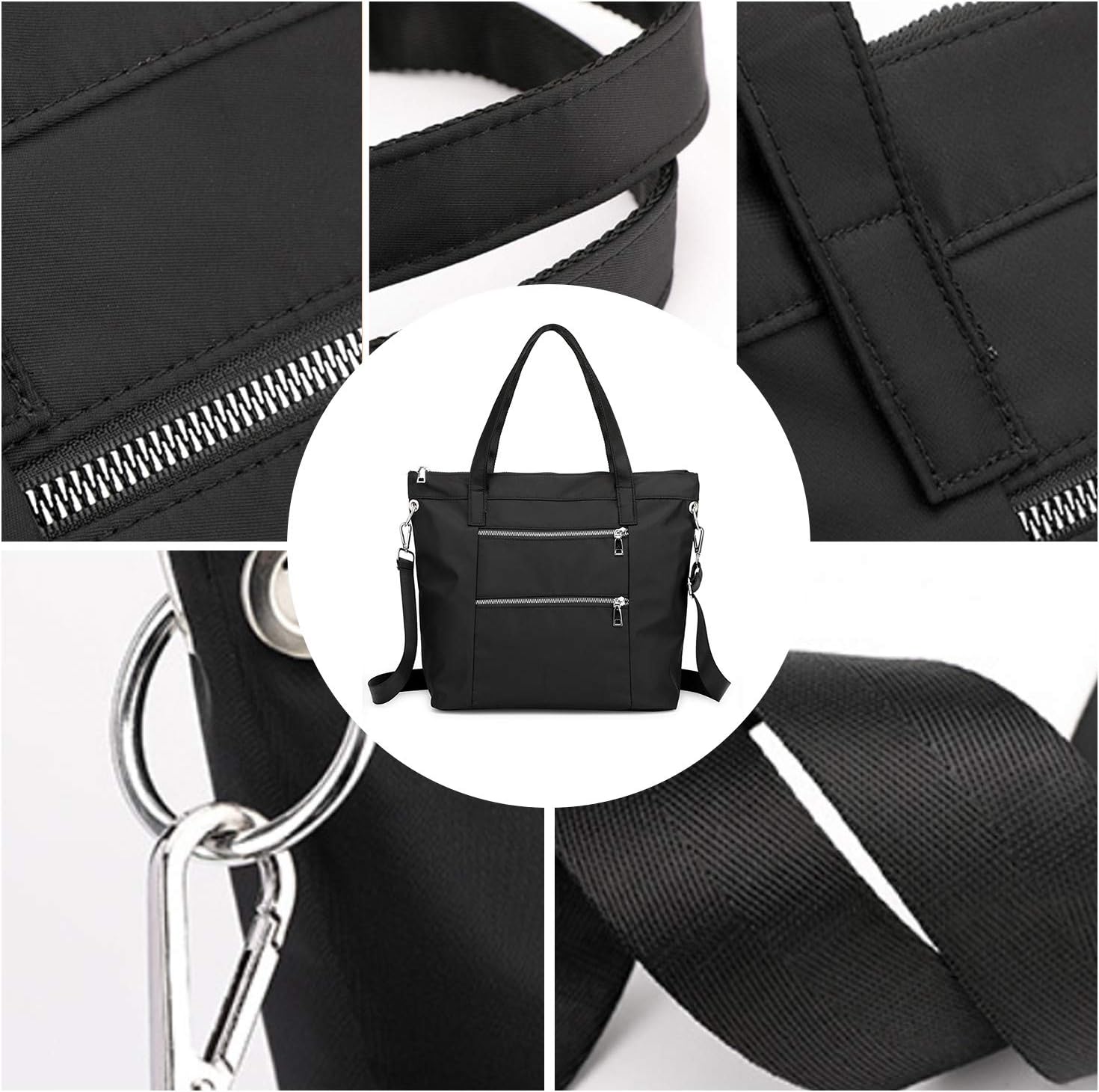 NOTAG Nylon Tote Bags for Women Waterproof Shoulder Handbags Multipockets Ladies Tote Purses