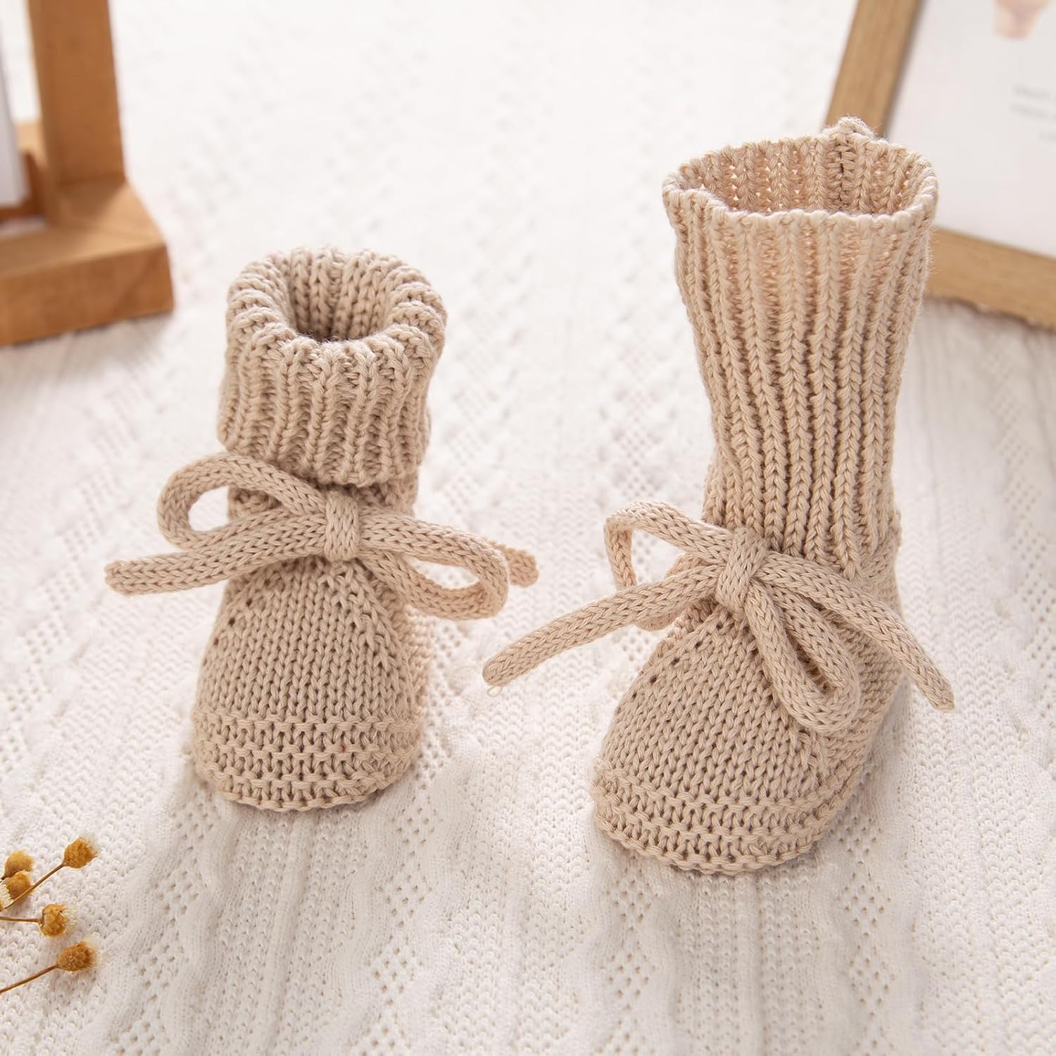 Baby Booties Newborn Infant Walking Shoes Hand Knitting Crochet Soft Baby Sock Boy and Girl Cozy Sock Slippers