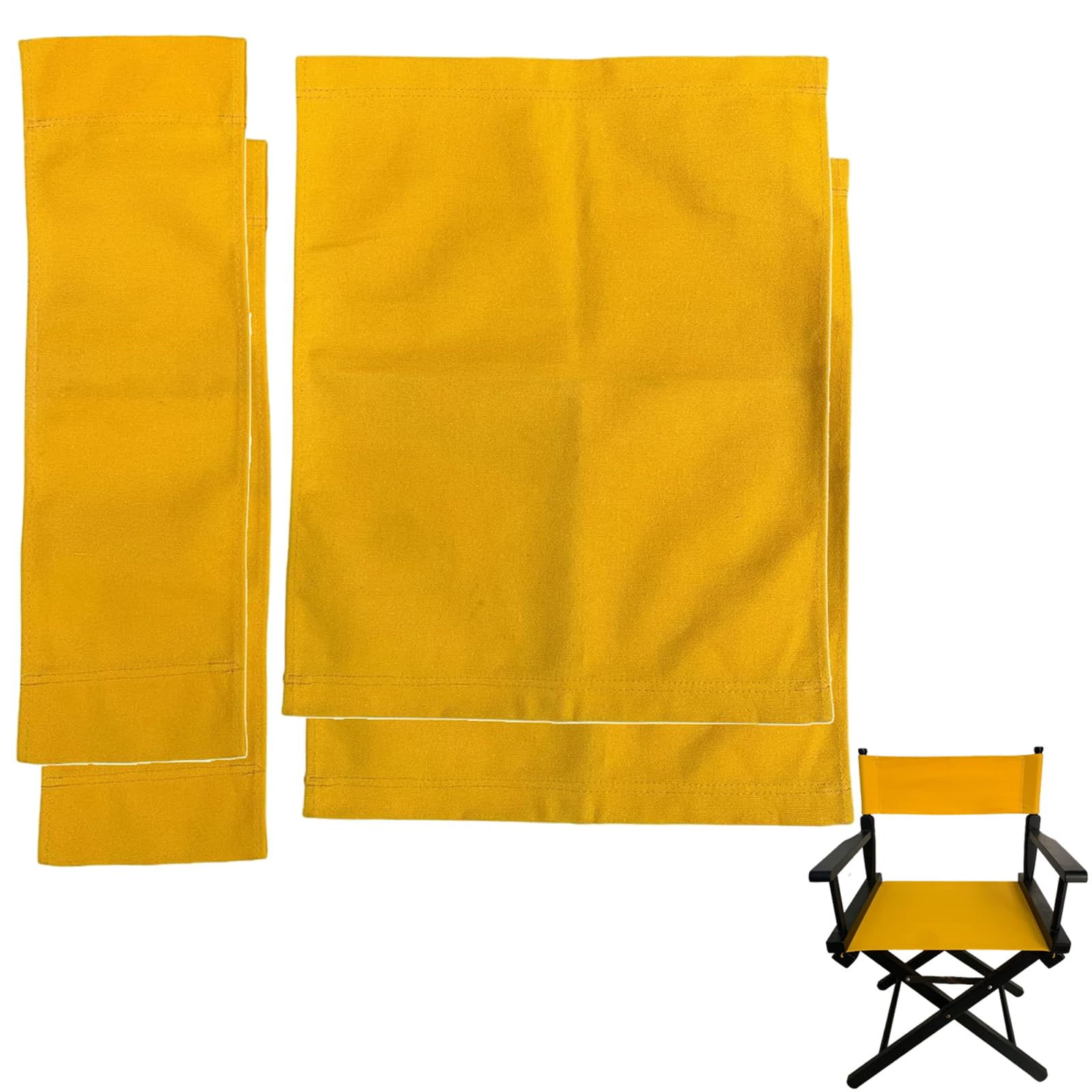 TBACW 2 Set (4pcs) 18''L X 15''W Directors Chair Canvas Replacement Covers Kit for Directors Chairs Movie Chair Replacement Canvas Oxford Cloth Cover