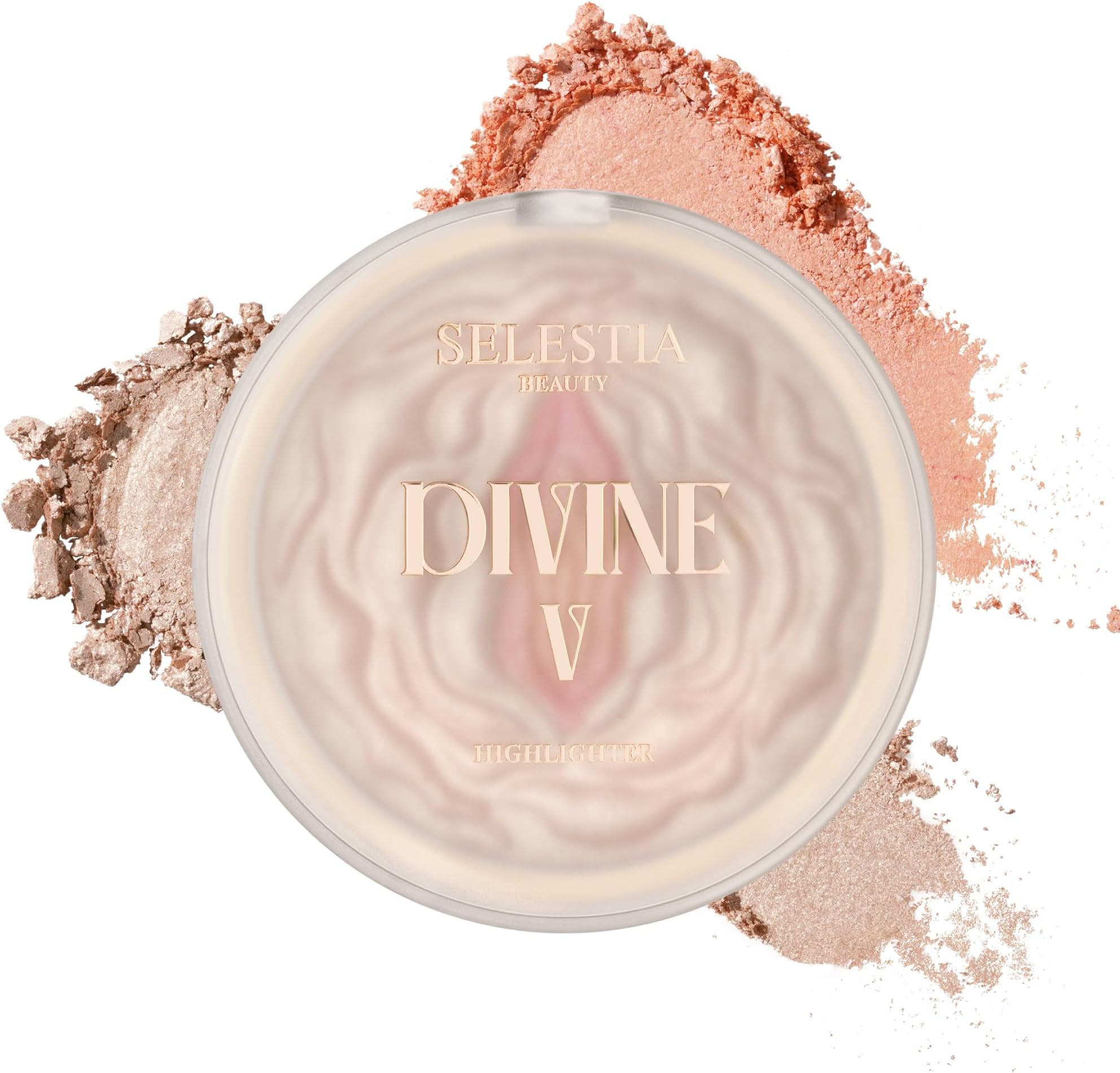 Powder Highlighter Makeup โ Divine V โ Radiant Glow for All Skin Tones, Easy-to-Apply, 0.53 oz