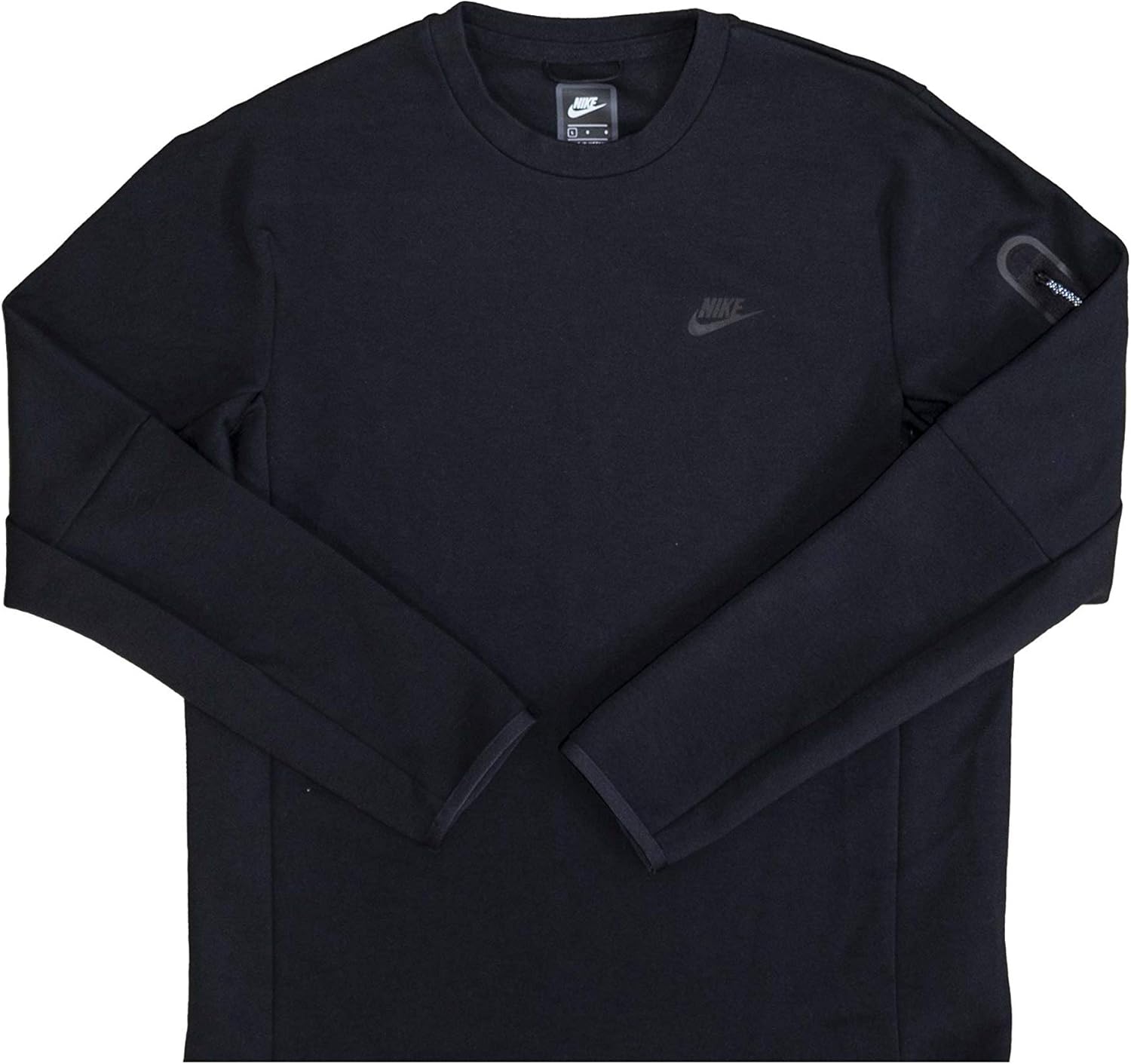 Nike Sportswear Tech Fleece Men's Crew Double-Sided Spacer Fabric for Added Warmth Without Extra Weight CU4505-010 Size 2XL