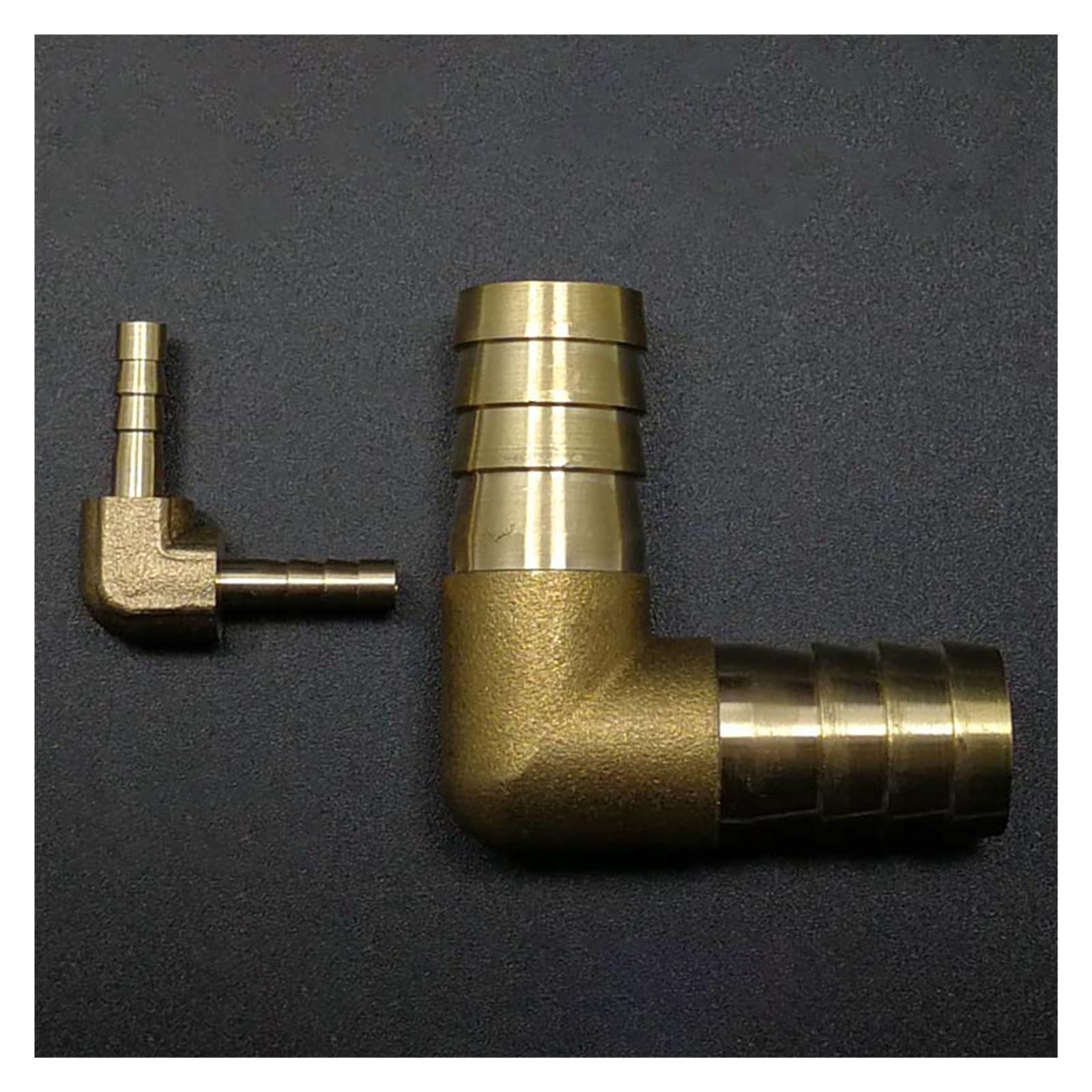 Codo de 90 grados de reducción igual de 3-25 mm, espiga for manguera de latón, adaptador de cola de manguera, conector de instalación de tuberías for combustible, agua, gasóleo(19mm - 10mm,5 pcs)