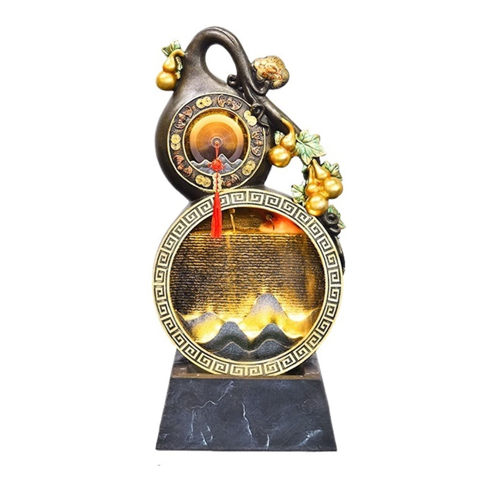 cfycfy987 Outdoor Fountains Floor-Standing Water Fountain, Unique Gourd Fountain, Indoor Office Relaxation Fountain Garden Water Fountain(Small)