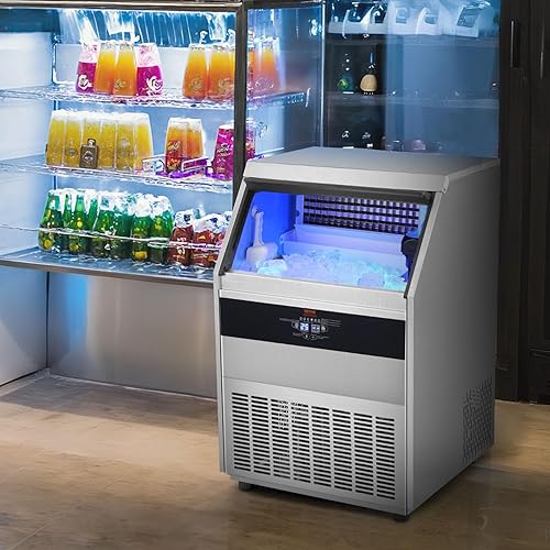 Miniatura 9 de VEVOR Máquina comercial para hacer hielo, máquina de hielo aprobada por ETL de 440 libras/24 horas, máquina de hielo debajo del mostrador
