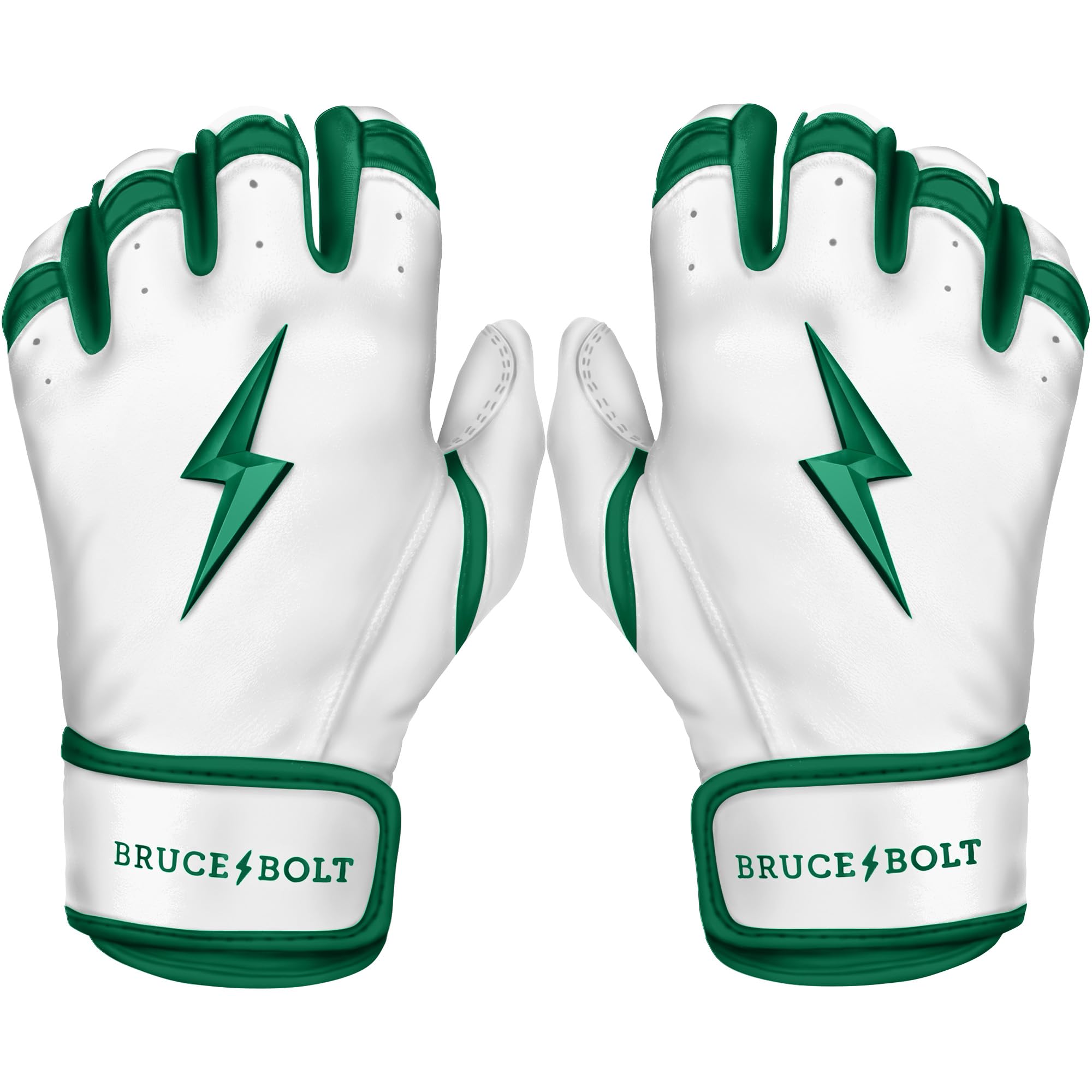 BRUCE BOLT Chrome Series Short Cuff Batting Gloves - Multiple Colors - Adult & Youth Sizes