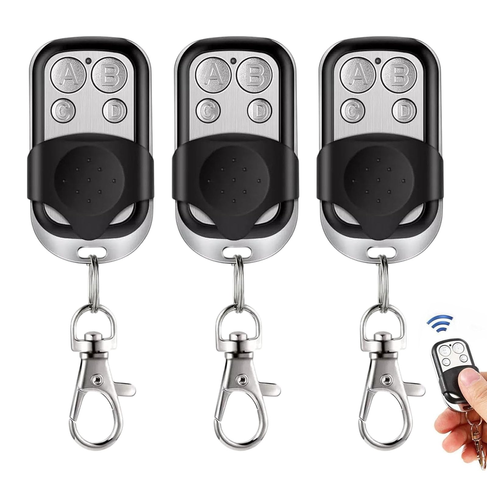 3Pcs Handsender 433 MHz Garagentoröffner Fernbedienung Garagentor Universal Funkfernbedienung Garagentor Fernbedienung Universal Handsender Gara-gentor Garagenöffner für Garagentor, Rollladenschalter