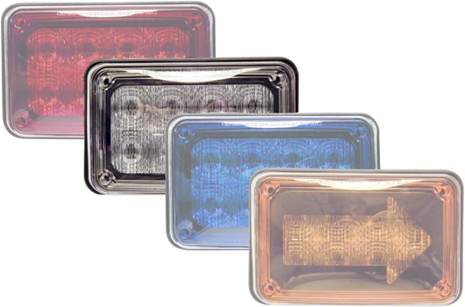 Tecniq OEM K60 Steady White Flasher Clear Lens, K60-WCS0-1