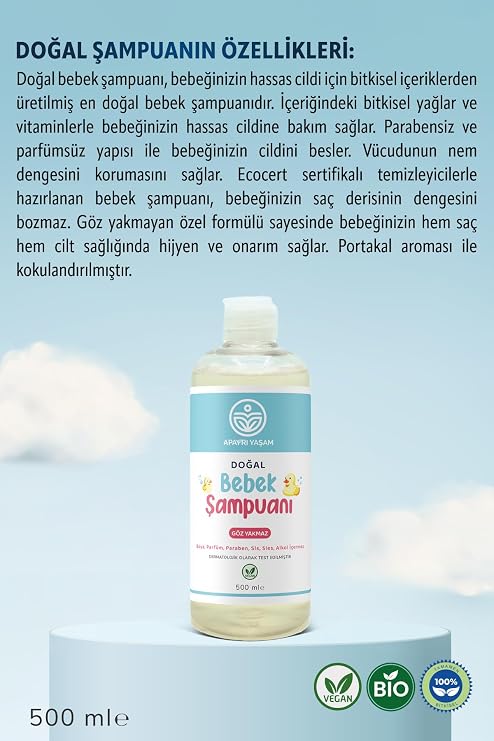 Doğal Bebek Şampuanı 500 ML