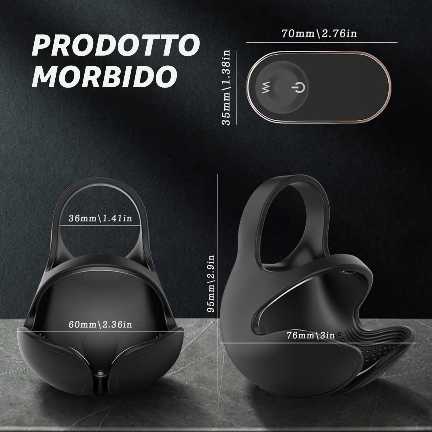 Anello per Pene Vibrante con Vibrazione Testicolare, Vibratore Ad Anello per Pene in Silicone Impermeabile con Stimolazione dei Testicoli Regolabili, Giocattolo Sessuale Telecomandato per
