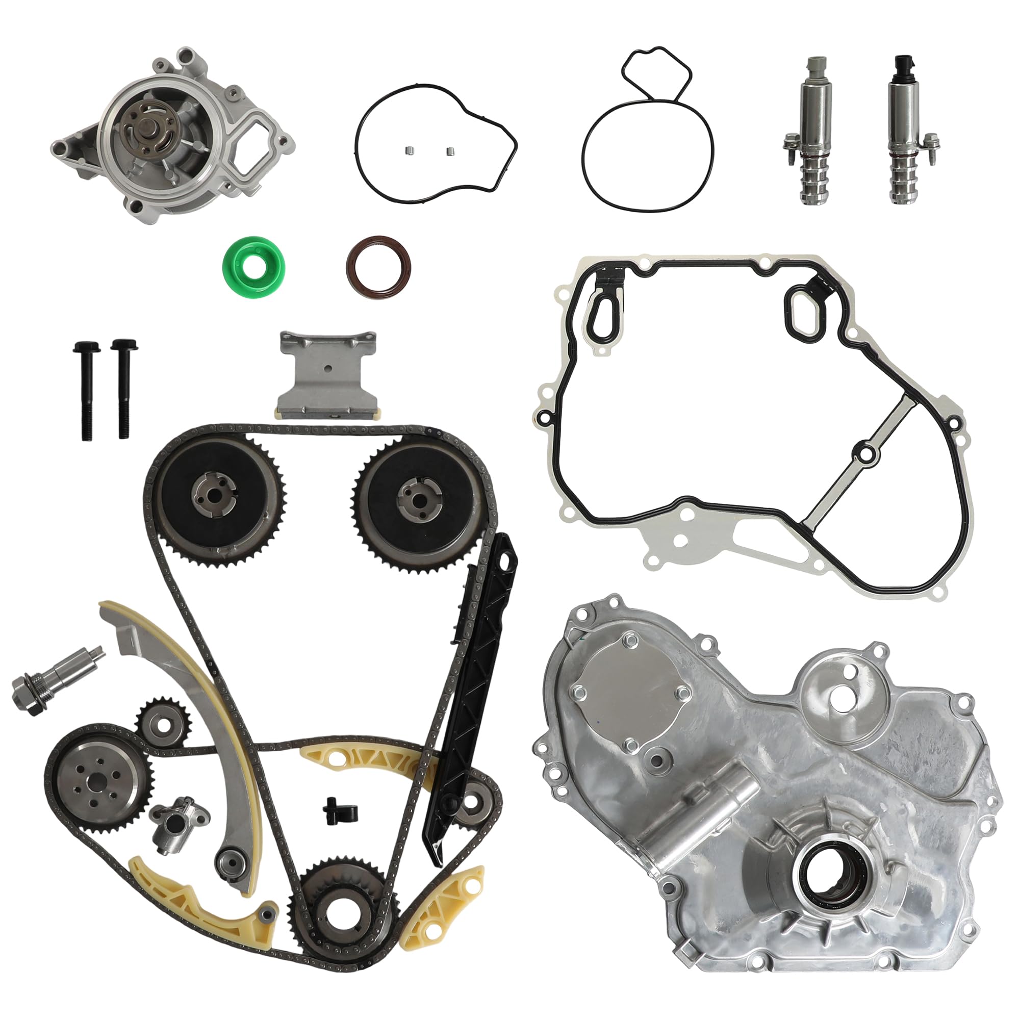 Photo 1 of 2.4 Ecotec 9-4201S Timing Chain Kit Water Pump Oil Pump Fit for Chevy GMC Buick Cobalt Equinox HHR Malibu Terrain Pontiac G5 G6 Allure Lacrosse Regal Verano Saturn Vue SKY L4 2.2L 2.4L 2006-2016