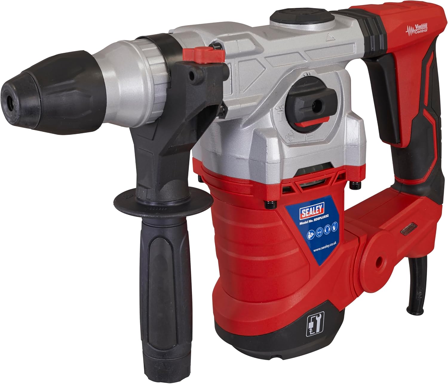 Sealey SDSPLUS32 32mm SDS Plus Rotary Hammer Drill 1500W/230V
