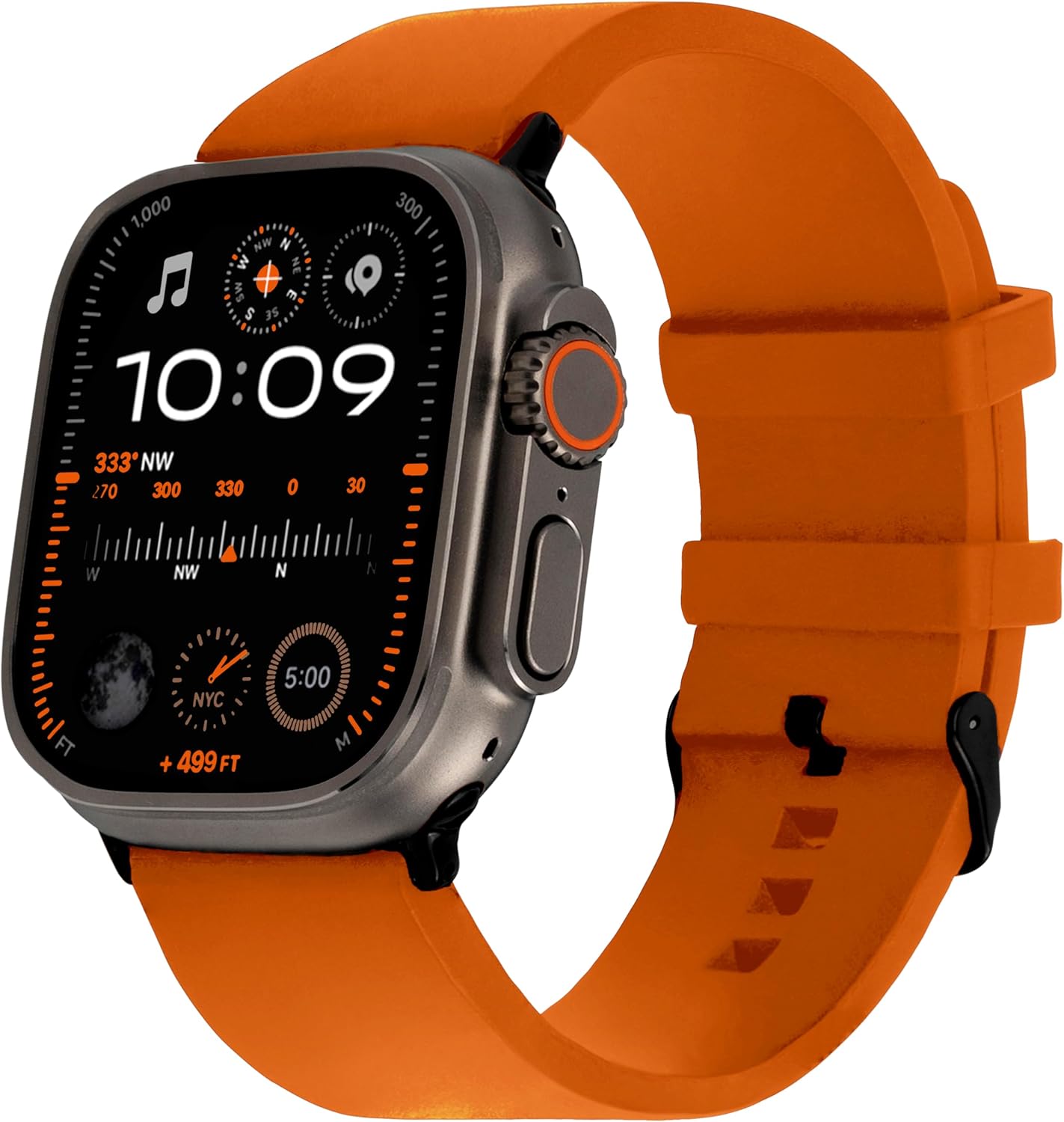 Traveler Sport Band | The Original Rugged Compatible with Apple Watch Bands for Men & Women - Soft, Waterproof, FKM Rubber for iWatch Ultra 2 1 49mm 46mm 45mm 44mm Series 10 & All Models