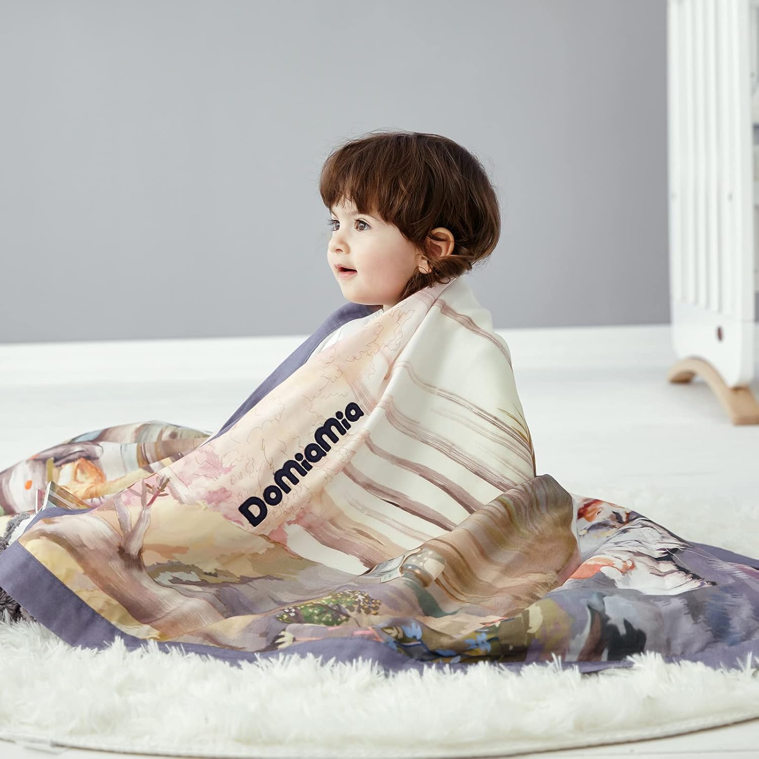 Summer Blanket for Baby 2 Layers Oversized 43 x 55 Muslin Baby Crib Blanket for Boys Girls (Tiger)