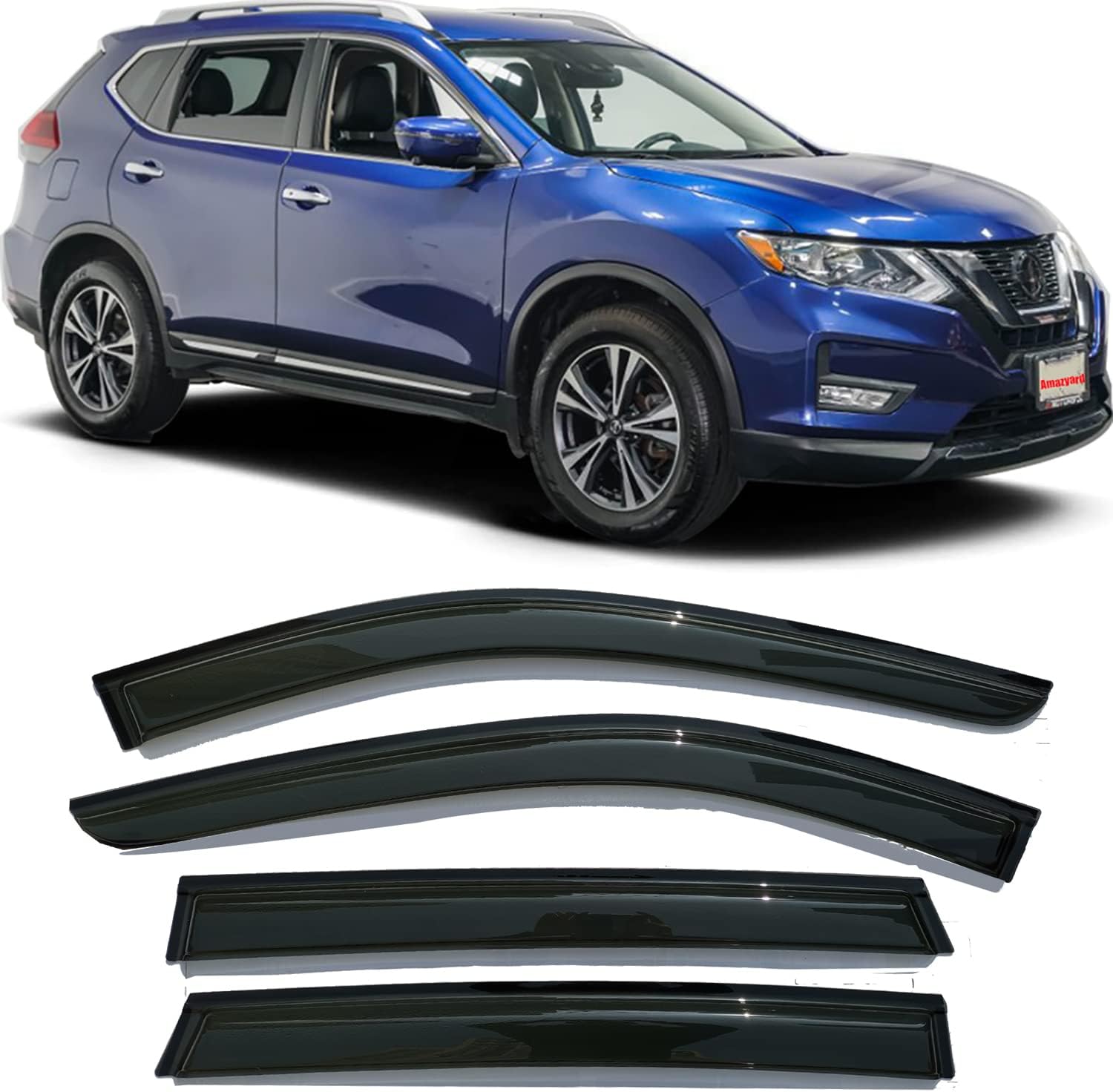 Smoke Tint Vent Shade Window Visors For Nissan Rogue 20142020, Sun