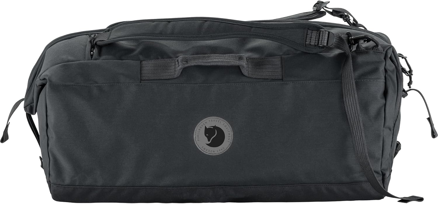 Fjällräven Färden Duffel 80 - Water-Resistant Fabric, Reinforced Handles, Lightweight Design - Travel, Coal Black, 80 Liter