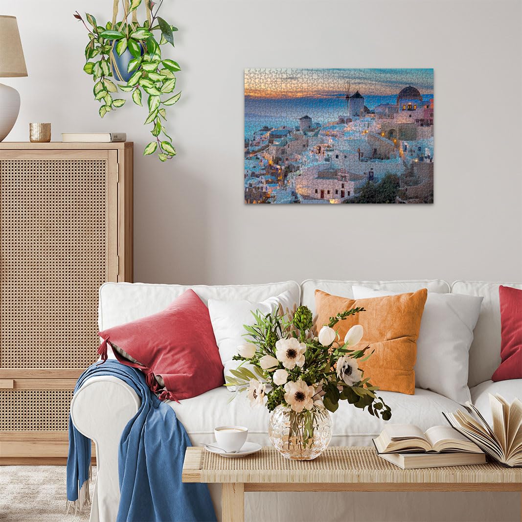 Ravensburger - Puzzle 1000 Pezzi Santorini | Puzzle 1000 Pezzi Paesaggi Con Una Misura Di 70x50 Cm | Regalo Per Adulti E Bambini Da 14 Anni E Più
